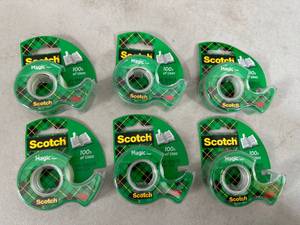 6 New Rolls of 3M Scotch Magic Tape