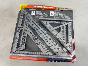 New Swanson 2 pc Speed Square Set - 7 inch and 4 12 inch.