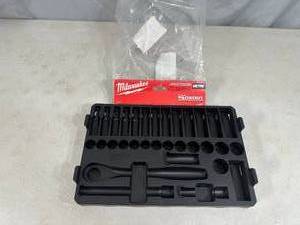 Unused Milwaukee Packout Ratchet and Socket Storage Tray