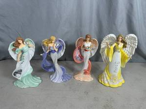 Thomas Kinkade Wings of Remembrance Memorial Angels and Amazing Grace Angel