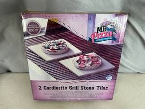 New Set of 2 Cordierite Grill Stone Tiles
