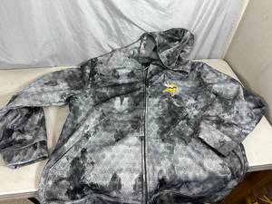 Reebok MN Vikings Zip Up Hooded Sweatshirt - Size 2XL.