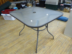 Glass Top Patio Table