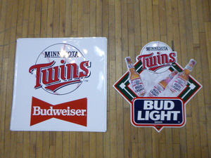 2 Minnesota Twins Tin Signs