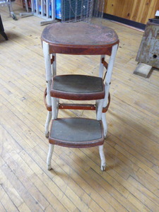 Vintage Metal Step Stool