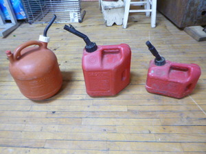 3 Gas Cans with Nozzles