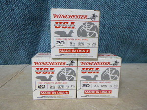 3 Boxes of Winchester 20 Gauge Shotgun Shells
