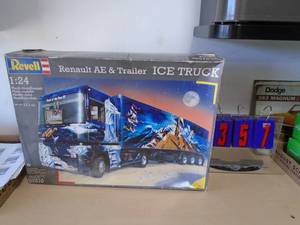 Renault ae & trailer Ice truck by Revel. Condition unknown. As shown. CASH ON SITE ONLY. PICKUP IS MONDAY MAY 11TH FROM 11 AM TO 4 PM. REGARDLESS WHAT THE SCHEDULE STATES.