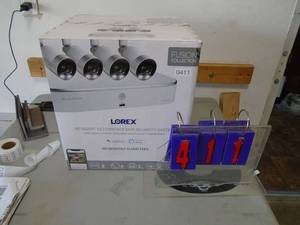 Lorex alarm system. New in the box. As shown. CASH ON SITE ONLY. PICKUP IS MONDAY MAY 11TH FROM 11 AM TO 4 PM. REGARDLESS WHAT THE SCHEDULE STATES.