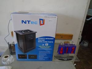 Ntec quartz infared heater. New in the box. As shown. CASH ON SITE ONLY. PICKUP IS MONDAY MAY 11TH FROM 11 AM TO 4 PM. REGARDLESS WHAT THE SCHEDULE STATES.