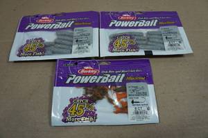3 Berkley PowerBait Max Scent Soft Baits