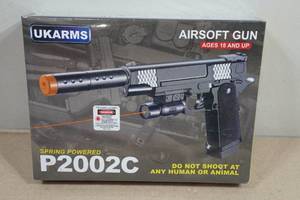 UKArms P2002C Spring Powered Airsoft Gun with Laser