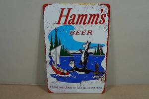 Vintage Style Metal Sign - Hamms Beer