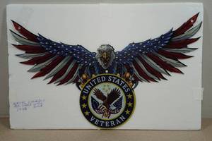 Metal United States Veterans Eagle Sign