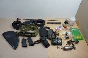 Assorted Hunting Gear - Gun Case, Gun Cleaning, Belt