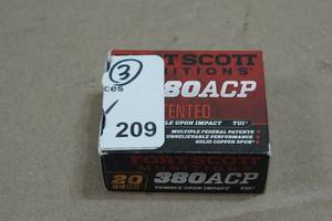 20 Fort Scott .380 ACP 95 Gr TUI Ammo