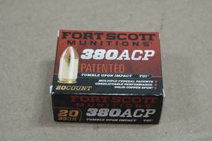 20 Fort Scott .380 ACP 95 Gr TUI Ammo
