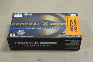 50 Federal Premium LE 9mm Luger P 124 Gr Tactical HST Ammo