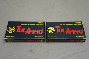 40 TulAmmo .223 Rem 55 Gr FMJ Steel Case Ammo