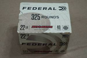 325 Federal Automatch .22 LR 40 Gr Solid Ammo