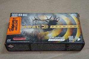 20 Federal Premium .300 Win Mag 180 Gr Trophy Copper Ammo