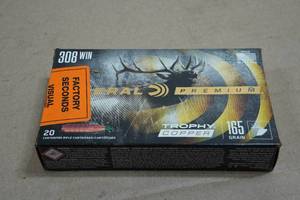 20 Federal Premium .308 Win 165 Gr Trophy Copper Ammo