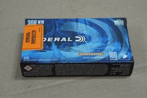 20 Federal Power-Shok .308 Win 180 Gr JSP Ammo
