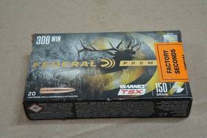 20 Federal Premium .308 Win 150 Gr Barnes TSX Ammo