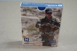 10 ZSR American Sniper Hunt 12 Gauge 2-34 00 Buck Shotshells