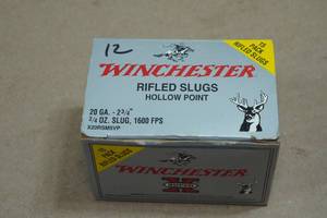 12 Winchester 20 Gauge 2-34 HP Rifled Slugs