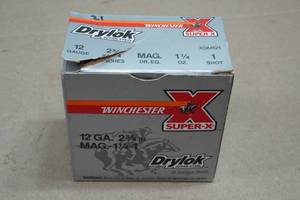 21 Winchester Super-X Drylok 12 Gauge 2-34 Magnum Steel 1 Shot Shotshells