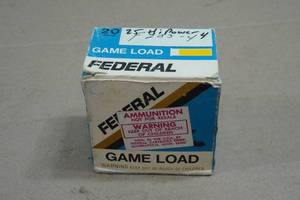 25 Federal Hi-Power 20 Gauge 2-34 4 Shot Shotshells