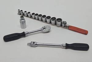 Group of Vintage SNAP ON Sockets &amp Socket Wrenches