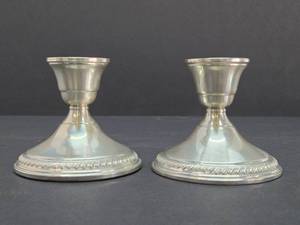 Vintage Preisner Weighted Sterling Silver Candle Holders
