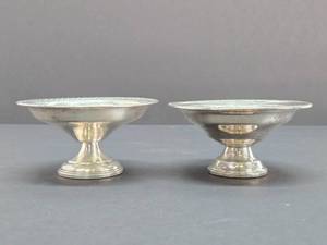 Signed Weighted Sterling Silver Pedestal Bowls&nbsp