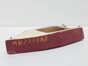 Old Vintage Folk Art Handmade Wood Boat