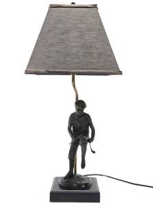 Excellent Bronze Angry Golfer Table Lamp