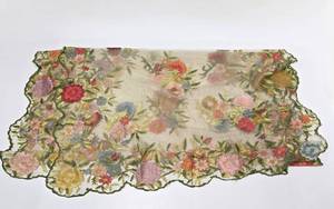 Beautiful Antique Handmade Embroidered Coverlet&nbsp