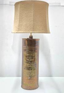 Very Cool Antique Copper Fire Extinguisher Table Lamp