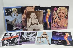 Lot of 9 Metal Signs Featuring Marilyn Monroe