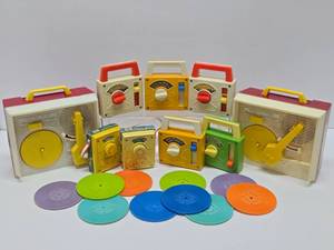 Large Group of Vintage Fisher Price Musical Toys &amp Record Players
