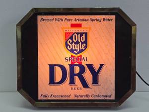 Working OLD STYLE DRY Lighted Advertising Beer Sign