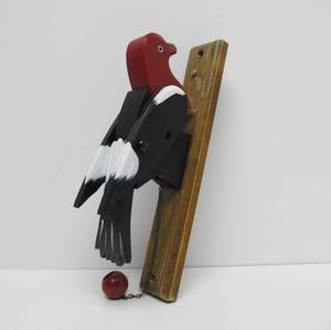 Wooden Woodpecker Door Knocker