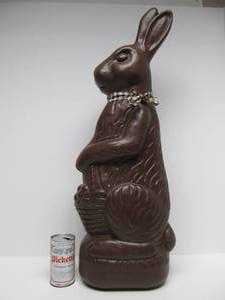 LARGE 30 Vintage Signed Don Featherstone Chocolate Bunny Blowmold