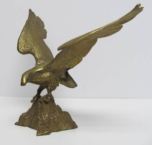 Solid Brass Vintage Eagle Statue