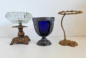 3 Ornate Vintage Decorative Objects - Including Signed Jennings Bros&nbsp