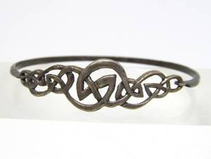 Vintage Sterling Silver Celtic Trinity Knot Bracelet