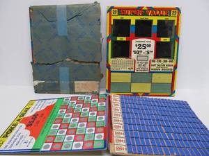4 Old Vintage NOS UnusedUnpunched Gambling Punch Boards