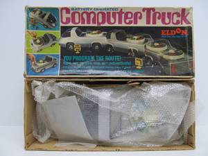 Vintage ELDON Battery-Op Computer Truck Toy wOriginal Box