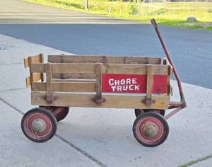 Vintage Wood Chore Truck Wagon
